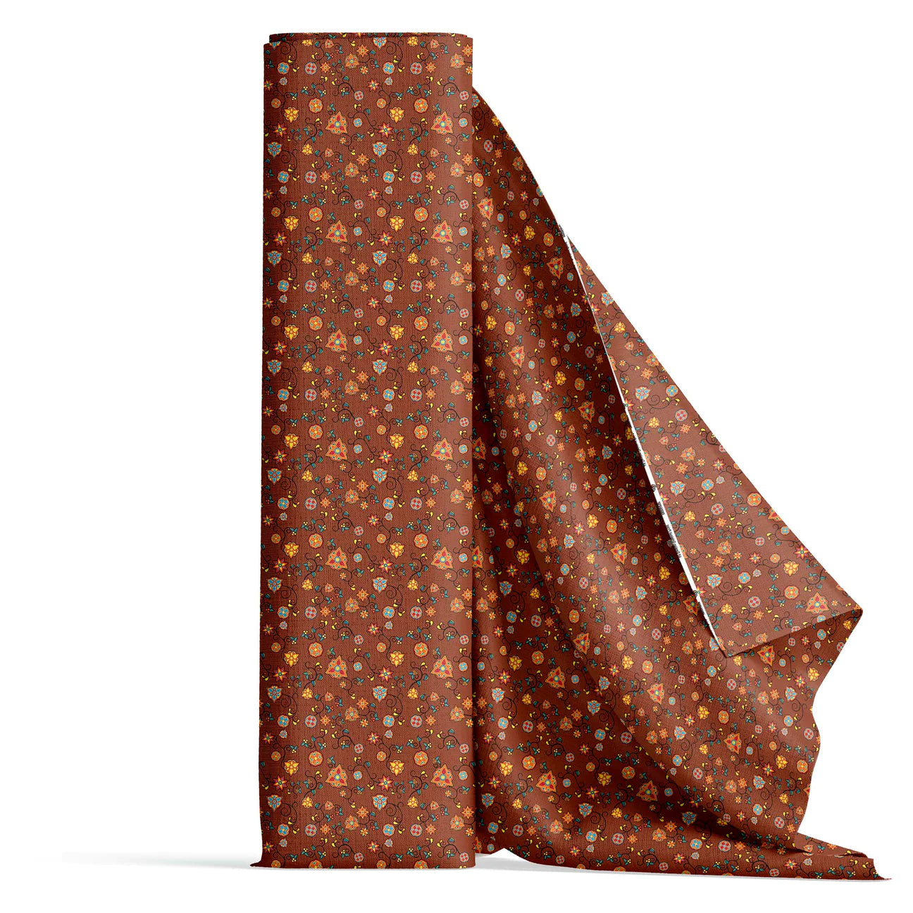 Fire Bloom Shade Cotton Poplin Fabric - 1 yd